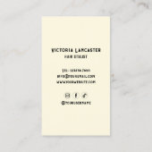 Carte De Visite Ciseaux d'or de coiffeur moderne (Dos)