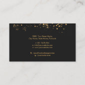 Carte De Visite Ciseaux d'or et papillon élégant (Dos)