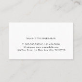 Carte De Visite Ciseaux d'or Faux blanc moderne coiffeur (Dos)