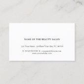 Carte De Visite Ciseaux d'or Faux minimaux élégants Cheveux de pei (Dos)