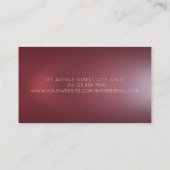 Carte De Visite Ciseaux d'or professionnel Fleurs Bourgogne (Dos)