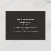 Carte De Visite Ciseaux dorés faux élégants peigne coiffeur (Dos)