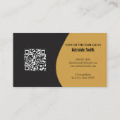 Carte De Visite Ciseaux dorés faux simples Cool pour coiffeur (Dos)