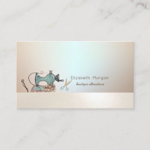 Carte De Visite Ciseaux élégants pour machine à coudre professionn