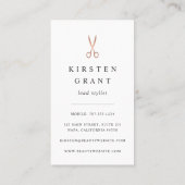 Carte De Visite Ciseaux en marbre et or Rose (Dos)