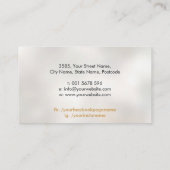 Carte De Visite Ciseaux et papillon Aquarelle et or (Dos)