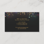 Carte De Visite Ciseaux et papillon - or et éclaboussure de couleu (Dos)