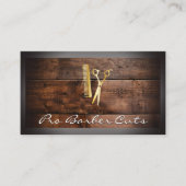 Carte De Visite Ciseaux et peigne | Bois (Devant)