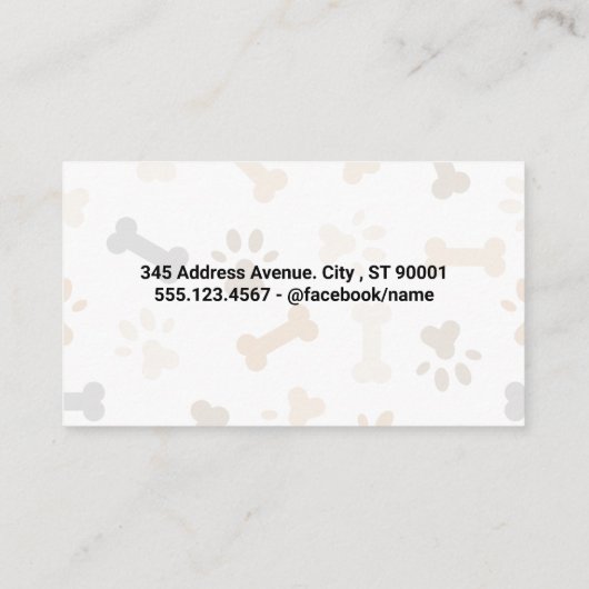 Carte De Visite Ciseaux fantaisistes | Doggies | Code QR (Dos)