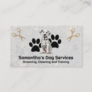 Carte De Visite Ciseaux fantaisistes   Paw chien   Chiot dalmate