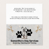 Carte De Visite Ciseaux fantaisistes | Paw chien | Chiot dalmate (Extérieur déplié)