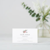 Carte De Visite Ciseaux Floraux Coiffeur Minimaliste (Debout devant)