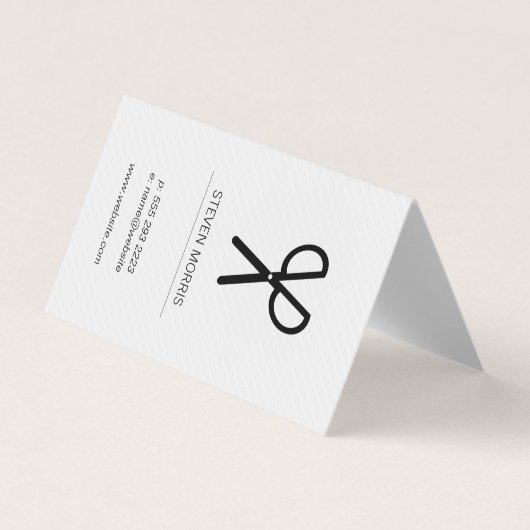 Carte De Visite Ciseaux / Gris (gris) (Devant)