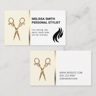 Carte De Visite Ciseaux   Logo pour cheveux
