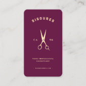 Carte De Visite Ciseaux minimalistes coiffeur (Devant)