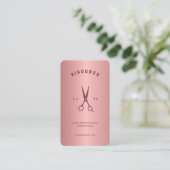 Carte De Visite Ciseaux minimalistes coiffeur (Debout devant)