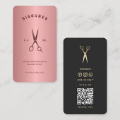 Carte De Visite Ciseaux minimalistes coiffeur (Devant / Derrière)