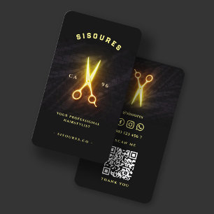 Carte De Visite Ciseaux minimalistes coiffeur