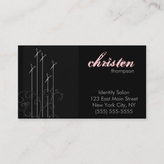 Carte De Visite ciseaux modernes (Devant)