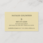 Carte De Visite Ciseaux noir et or en marbre coiffeuse (Dos)