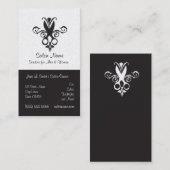 Carte De Visite Ciseaux noirs (Devant / Derrière)