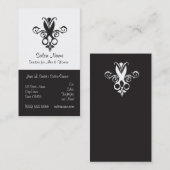 Carte De Visite Ciseaux noirs (Devant / Derrière)