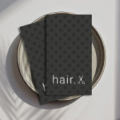 Carte De Visite Ciseaux noirs blancs pointillés modernes coiffeur