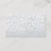 Carte De Visite Ciseaux or rose Parties scintillant blanche Chic H (Dos)