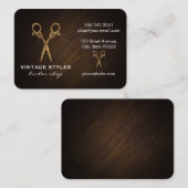 Carte De Visite Ciseaux | Orné / Or (Devant / Derrière)