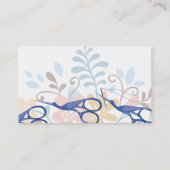 Carte De Visite Ciseaux ornementaux de cigogne d'oiseau cousant (Dos)