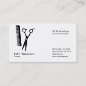 Carte De Visite Ciseaux & Peigne avec séparateurs (Dos)