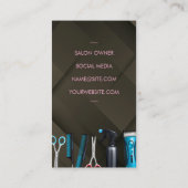 Carte De Visite Ciseaux Peigne Logo | Coiffeur (Dos)