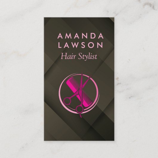 Carte De Visite Ciseaux Peigne Logo | Coiffeur (Devant)