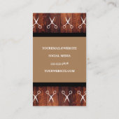 Carte De Visite Ciseaux | Poteau en barbier | Bois (Dos)