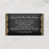 Carte De Visite Ciseaux purs 3,5" de Hazelhurst x 2" élégant (Dos)