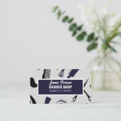 Carte De Visite ciseaux rétro peigne salon coiffeur coiffeur barbi (Debout devant)