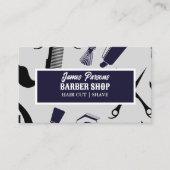 Carte De Visite ciseaux rétro peigne salon coiffeur coiffeur barbi (Devant)