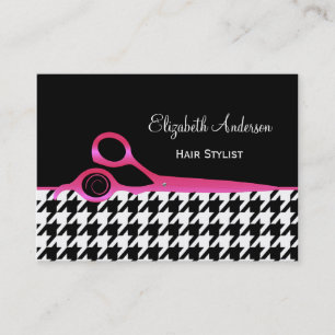 Carte De Visite Ciseaux roses coiffeur