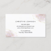 Carte De Visite ciseaux sur l'aquarelle de parties scintillant FAU (Dos)