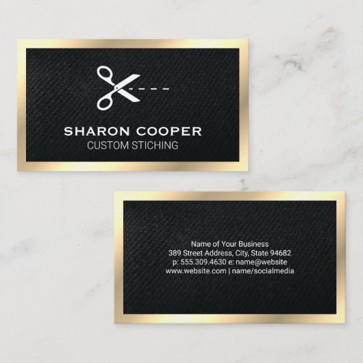 Carte De Visite Ciseaux | Sur mesure (Devant / Derrière)