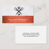 Carte De Visite Ciseaux sur mesure | Logo de la machine à coudre (Devant / Derrière)