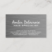 Carte De Visite Ciseaux | Texture métallique (Dos)