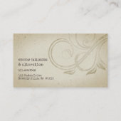 Carte De Visite Ciseaux vintages Elégant Coiffeur Seamstress (Dos)