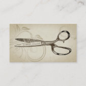 Carte De Visite Ciseaux vintages Elégant Coiffeur Seamstress (Devant)