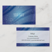 Carte De Visite Citation bleue de rêve de nuit étoilée (Devant / Derrière)