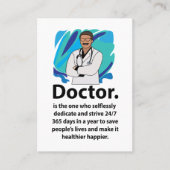 Carte De Visite Citation d'appréciation pour médecin (Devant)