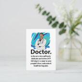 Carte De Visite Citation d'appréciation pour médecin (Debout devant)