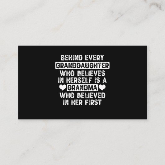 Carte De Visite Citation de grand-mère et petite-fille (Devant)
