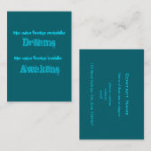 Carte De Visite Citation de la typographie spirituelle sur l'éveil (Devant / Derrière)