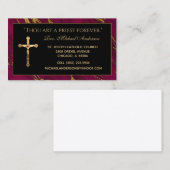 Carte De Visite Citation de l'Écriture en marbre crucifix (Devant / Derrière)